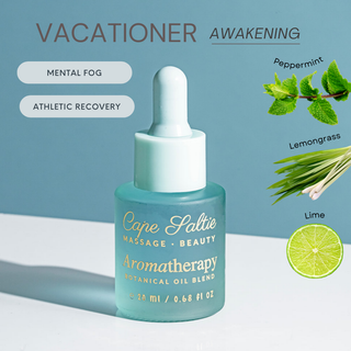 Vacationer Aromatherapy Botanical Oil Blend Dropper, 20ml, Peppermint, Blue Tansy, Cinnamon & Anise, — No. 1 Original Aromatherapy