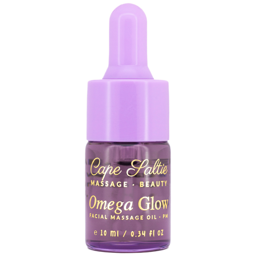 Cape Cod Massage and Face Oil. Purify Omega Glow Facial Massage Oil with Blueberry Seed Oil and Willow Bark Extract — antioxidant-rich face oil for breakout-prone and congested skin. Gentle exfoliating formula with jojoba, broccoli seed, black cumin, and squalane to hydrate, clarify, and protect for a clearer, radiant complexion.