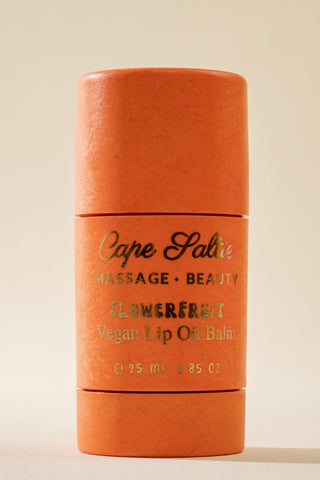 "Mermaid Fruit" Flowerfruit Farmer's Market Vegan Oil Lip Balm, 25 ml. — Grapefruit, Watermelon Made on Cape Cod