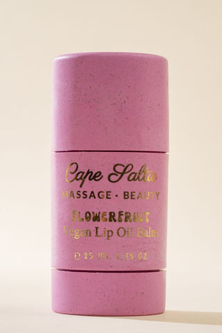 "Rainbow Milk Tea" Flowerfruit Vegan Oil Lip Balm, 25 ml. — Raspberry, Rose, Cereal Milk