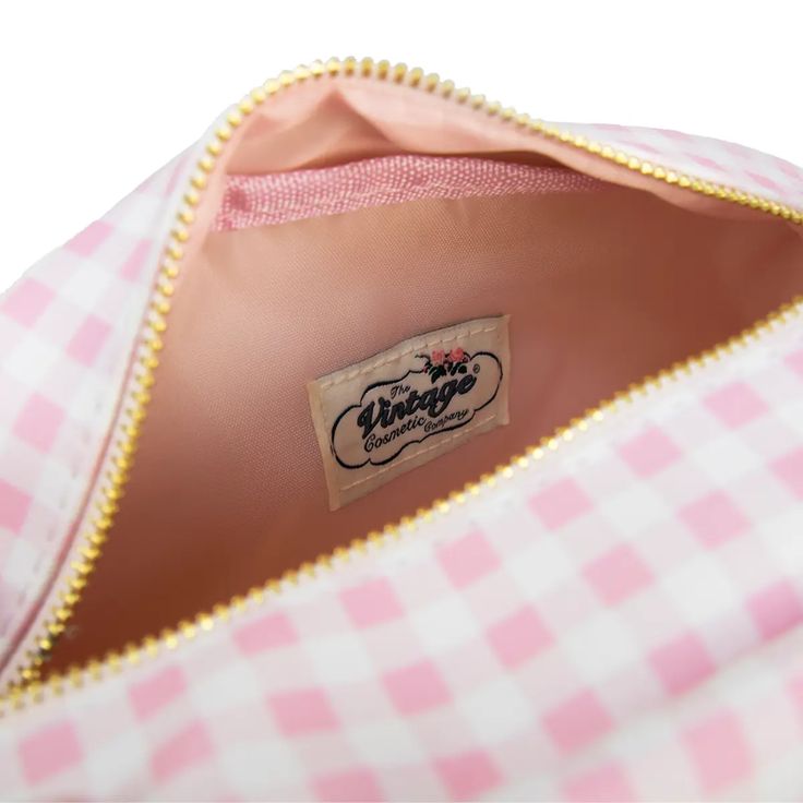 Summer Girls Pink Gingham Multipurpose, Lined Cosmetic Pouch — Perfect  for Everyday On-The-Go & Travel