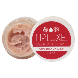 Mizzi Cosmetics LipLuxe Peppernilla Lip Scrub, 1 fl oz. — Made with Peppermint, Vanilla & Raw Cane Sugar