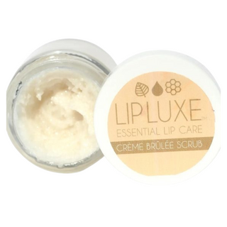 Mizzi Cosmetics LipLuxe Whipped Crème Brûlée Lip Scrub, 1 fl oz. — Made with Coconut Oil & Natural Vanilla Flavors