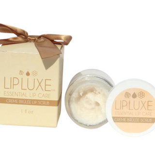 Mizzi Cosmetics LipLuxe Whipped Crème Brûlée Lip Scrub, 1 fl oz. — Made with Coconut Oil & Natural Vanilla Flavors
