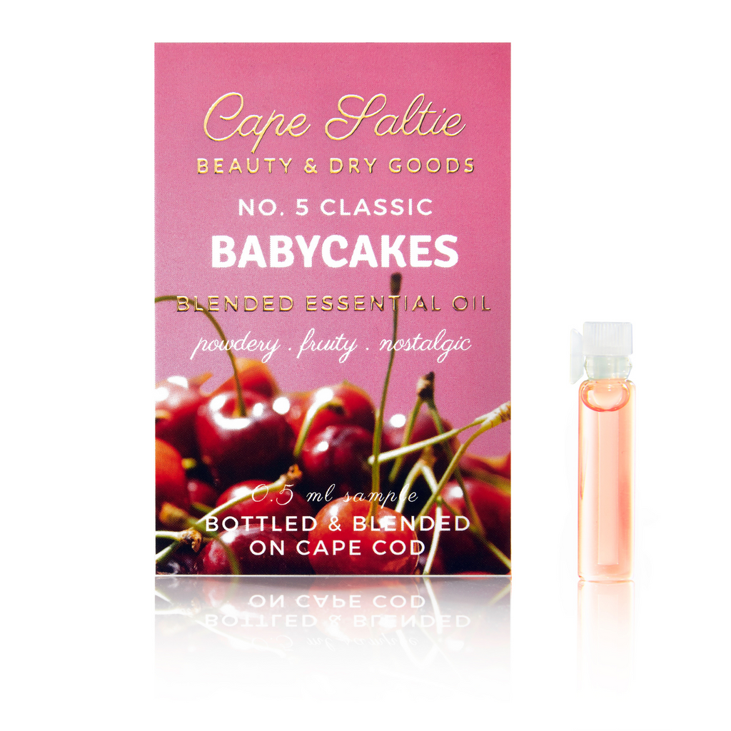 Babycakes Essential Oil Blend Natural Perfume by Cape Saltie Beauty & Dry Goods Sweet Almond Palo Santo Mimosa Organic Jojoba Oil