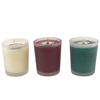 Bedrock Tree Farm Fir Needle + Soy Holiday Votive Candle Collection, Set of 3 X 2oz Candles ⁠— Smells Like a Christmas Tree