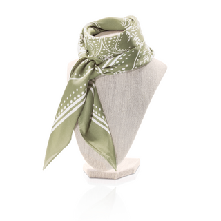 Mint neck scarf Paisely print Neckerchief in Sea Foam Green (a light minty tone) is a super-soft, summertime staple (a bit bohemian marine) as well as an adaptive clothing piece to cover your face 
