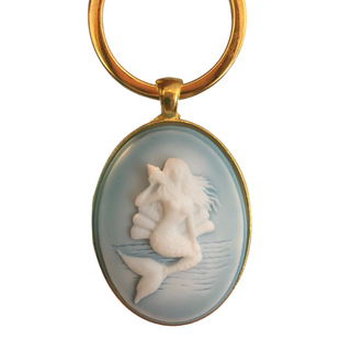 Cape Saltie "Hello Summer, Is that you?” Mermaid Cameo Keychain